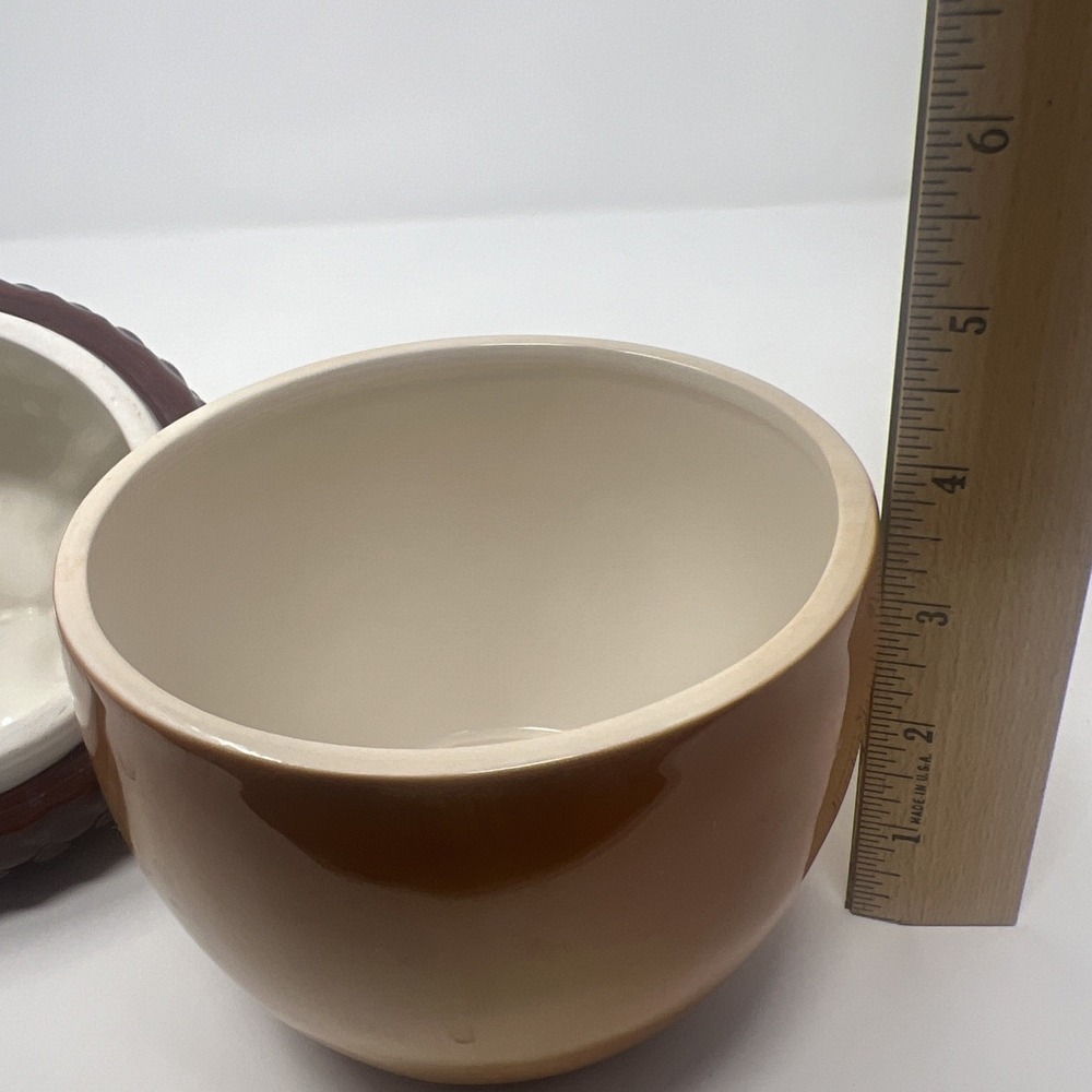 Vtg. Fall Ceramic Acorn‎ Candy/Cookie  Cannister/ Jar With Lid - Picture 10 of 16